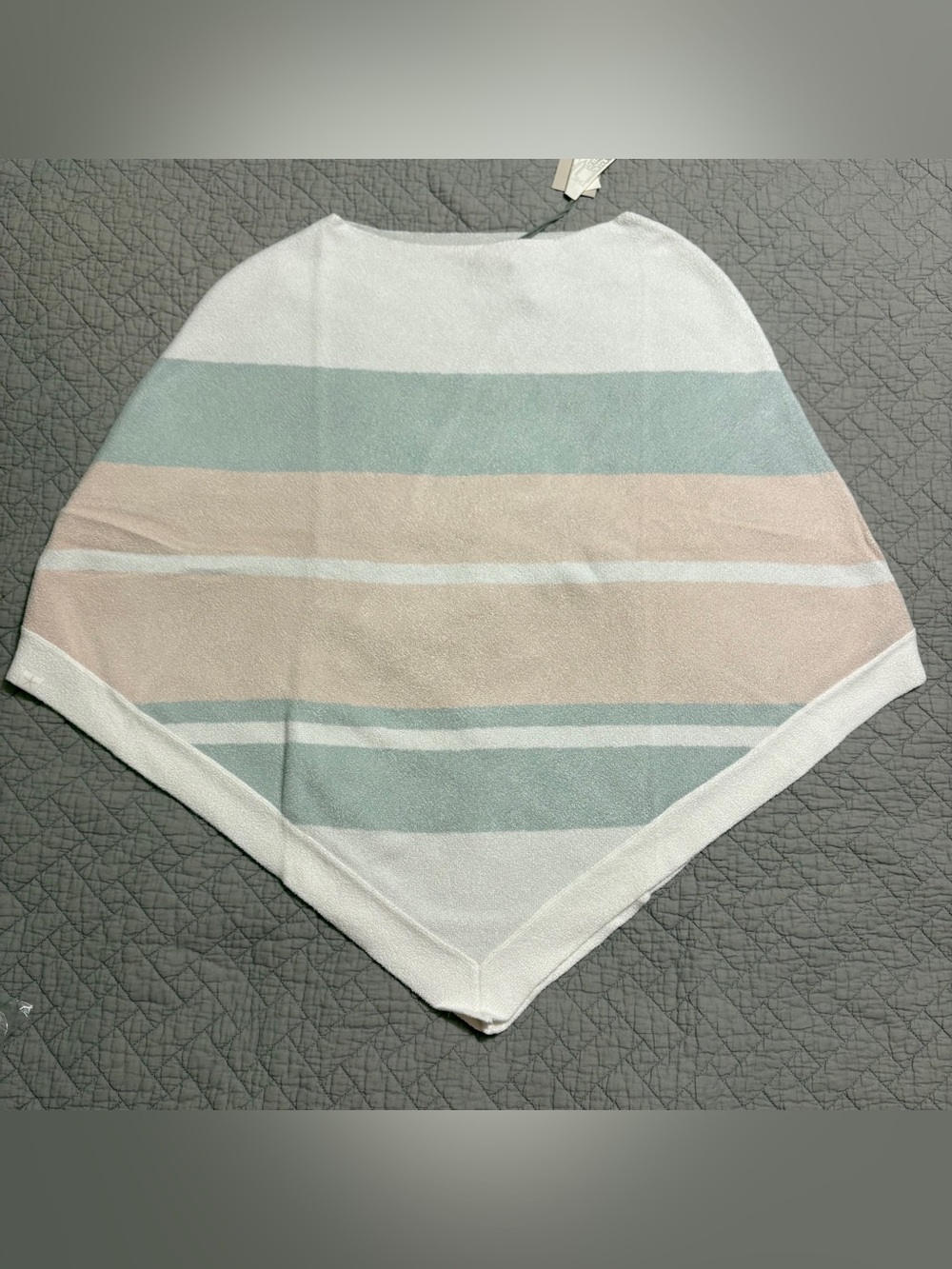 Barefoot Dreams Ocean Breeze Poncho OS Multi Stripe Pink CozyChic Ultra Lite New